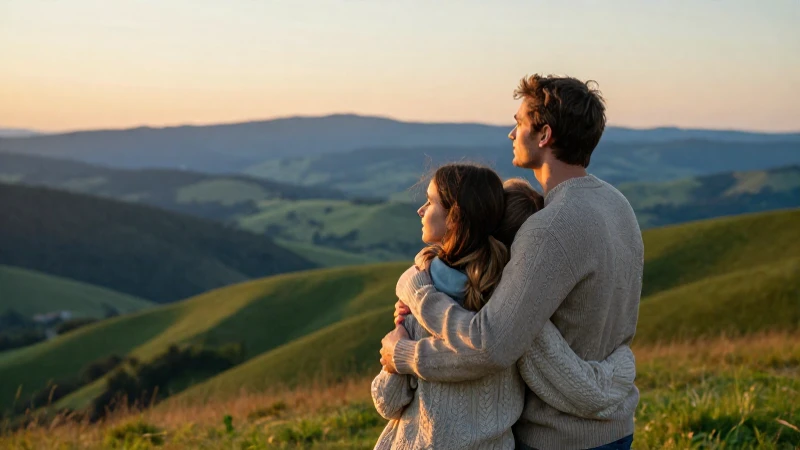 Familia busca destino, abrazo cálido y futuro